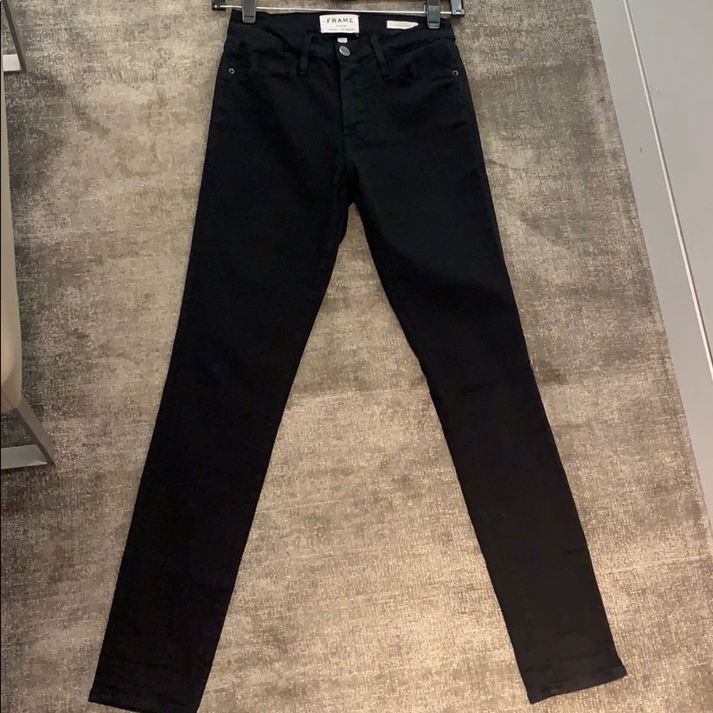 FRAME Le High Skinny Black Denim